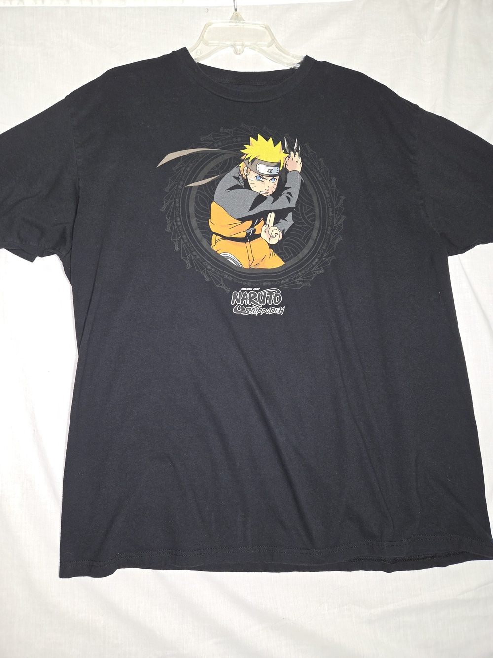 Ripple Junction Naruto Graphic Tee - Black with Yellow and Orange